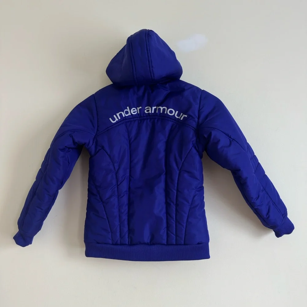 Under Armour Girls Purple Puffer Jacket Youth Small YSM Youth Small Winter Coat